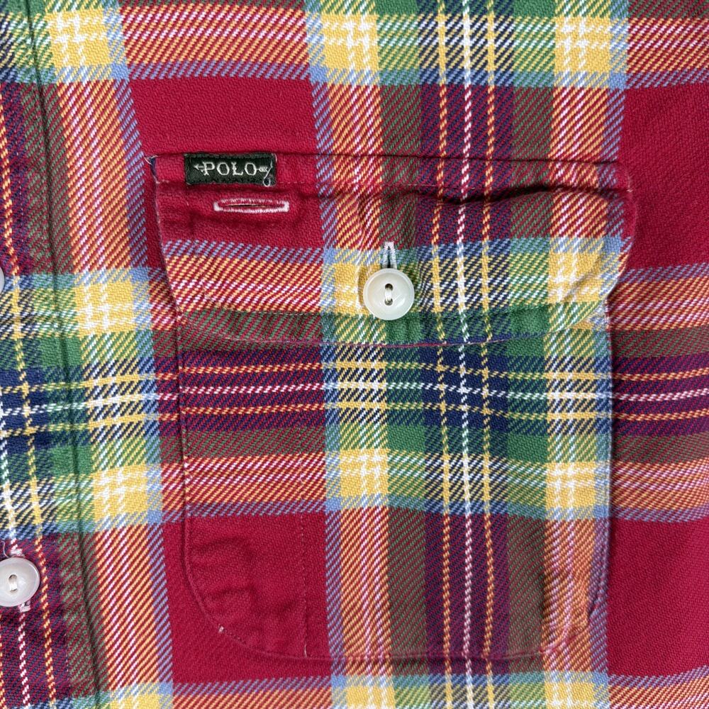Polo Ralph Shirt Mens M Heavy Twill Flannel Mens M Multicolor Cotton Classic Fit - Picture 3 of 10